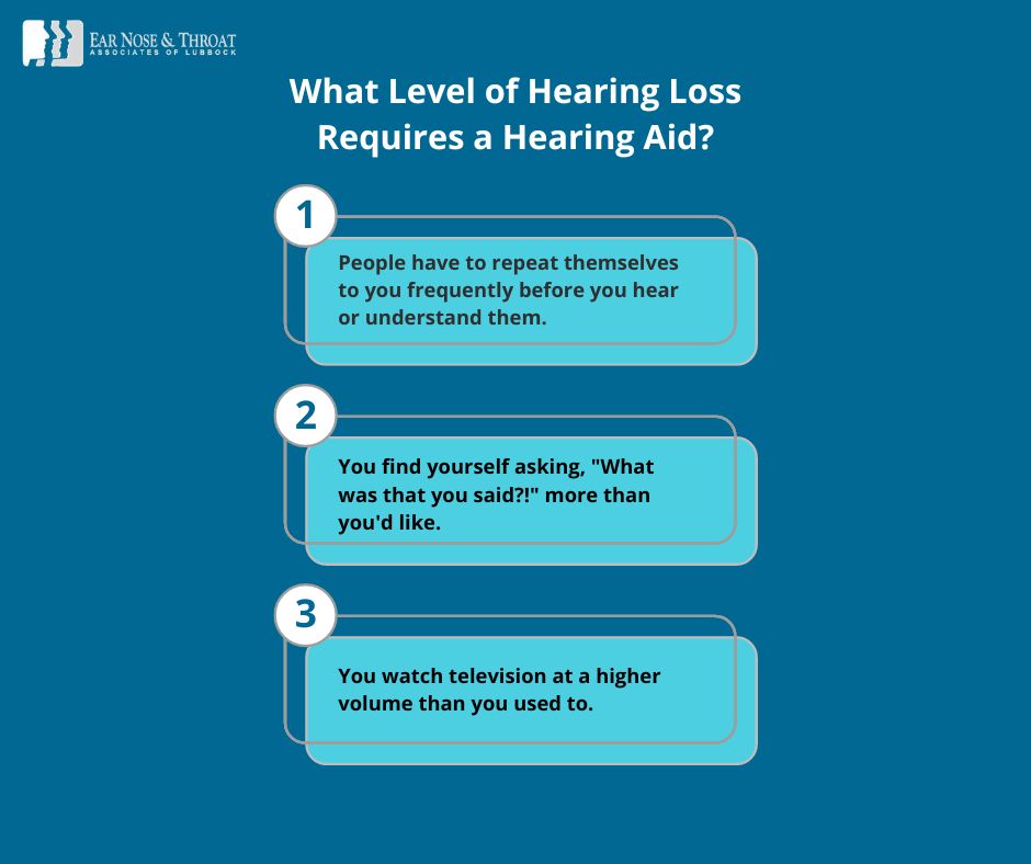 What Level of Hearing Loss Requires a Hearing Aid? Infographic